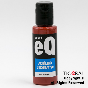 ACRIL.DECOR.EQ 504 BORDO 50ML X 6 UNIDADES